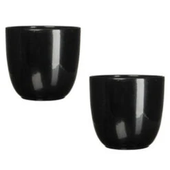 Mica Decorations Plantenpot - Keramiek - Zwart - 11 X 12 Cm -Populair Tuinmeubilair 3e0ac3ad081e4261949d54bb1804a0ce