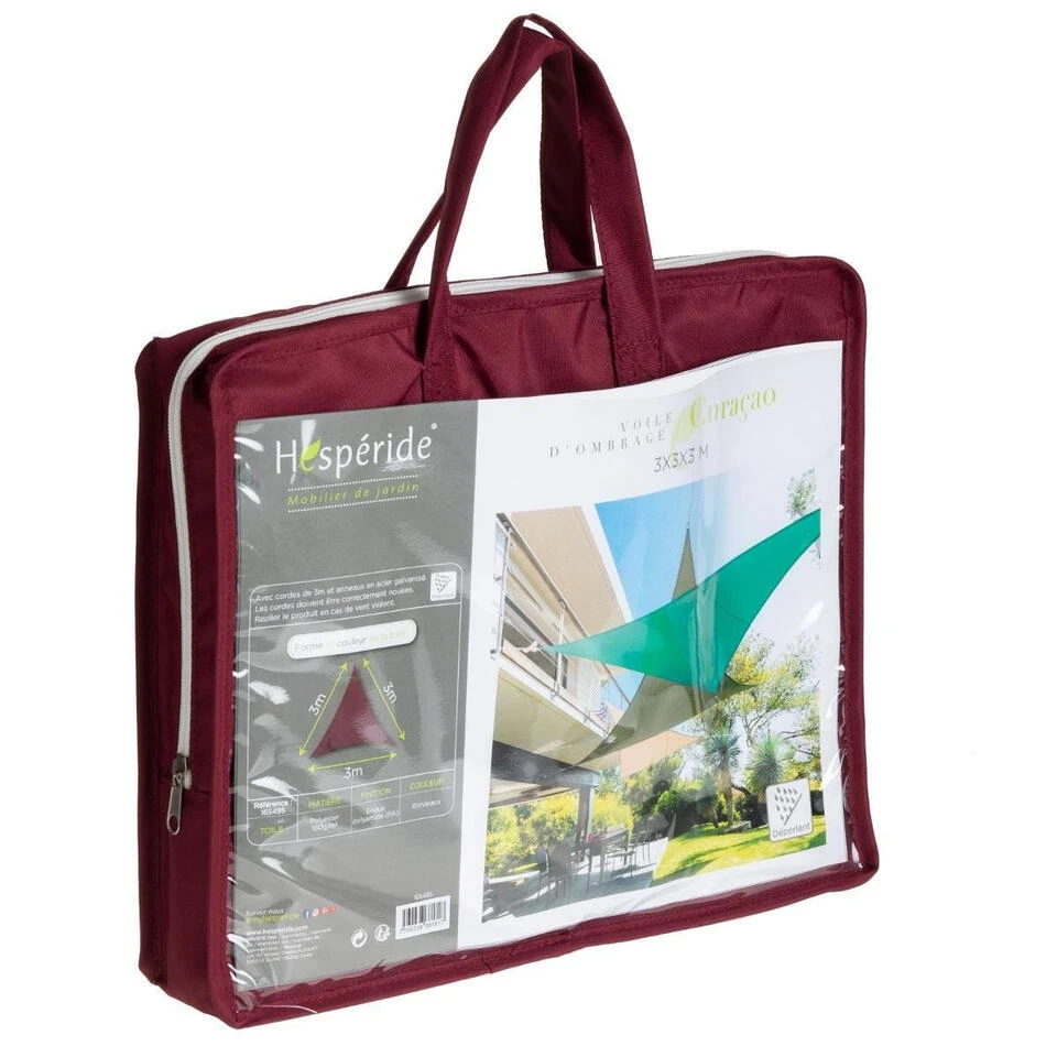 Hesperide Schaduwdoek Curacao - Driehoek - Bordeaux Rood - 3 X 3 M 6 Hesperide Schaduwdoek Curacao - Driehoek - Bordeaux Rood - 3 X 3 M - Afbeelding 4