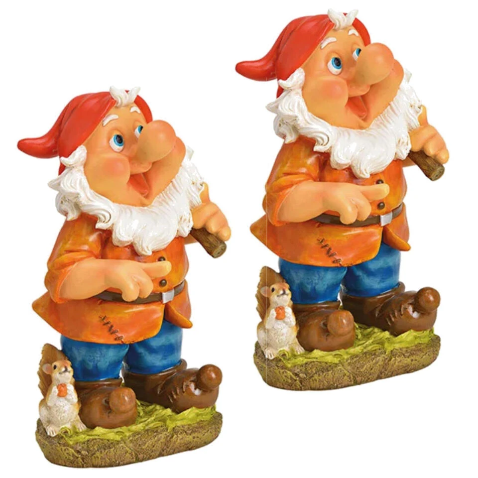 G. Wurm Tuinkabouter - Met Bijl En Eekhoorn - Polystone - 38 Cm 4 G. Wurm Tuinkabouter - Met Bijl En Eekhoorn - Polystone - 38 Cm - Afbeelding 2