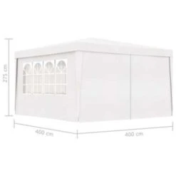 VidaXL Partytent Met Zijwanden Professioneel 90 G/m² 4x4 M Wit -Populair Tuinmeubilair 4e192855f65a4c29a86c2a99f8a7a28d