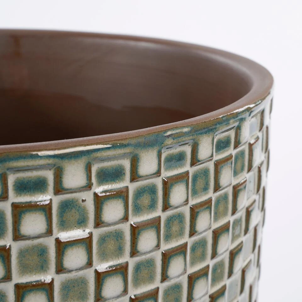 Mica Decorations Daan Bloempot - H17,5 X Ø19 Cm - Wit 4 Mica Decorations Daan Bloempot - H17,5 X Ø19 Cm - Wit - Afbeelding 2