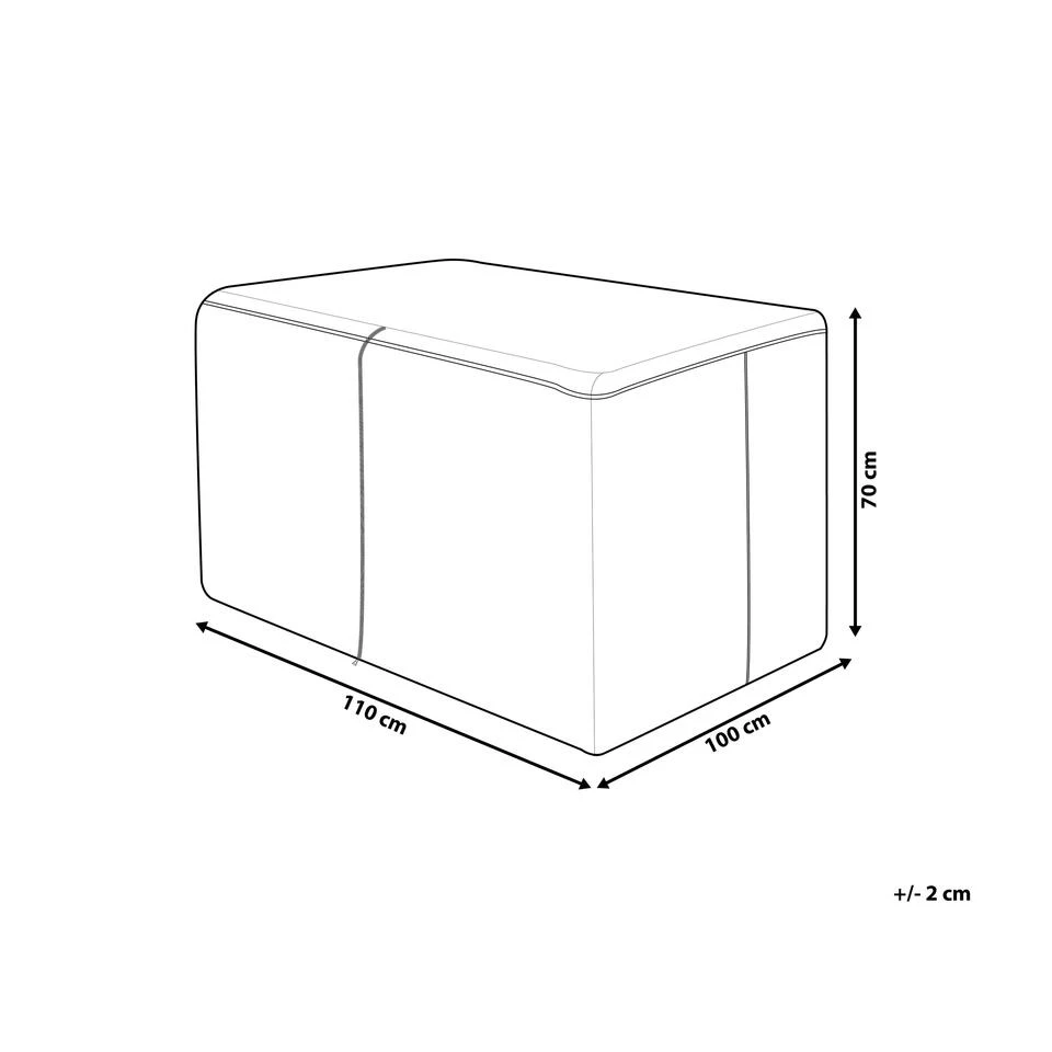 Beliani Meubelhoes CHUVA - Grijs Pvc 4 Beliani Meubelhoes CHUVA - Grijs Pvc - Afbeelding 2