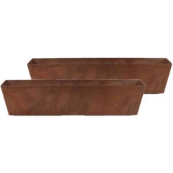 Steege Plantenbak - Gerecycled Kunststof - Terra Bruin - 74 X 17 Cm -Populair Tuinmeubilair 624d6948b4e24a5ea91a4a5af9cf89f2