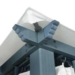 VidaXL Prieel Met Gordijn 300x300 Cm Aluminium Crème 9 VidaXL Prieel Met Gordijn 300x300 Cm Aluminium Crème -Populair Tuinmeubilair 749a278282144ec88662580dacbcf334