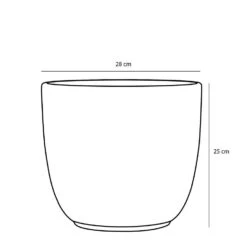 Mica Decorations Tusca Bloempot - H25 X Ø28 Cm - Mat - Wit -Populair Tuinmeubilair 769cfc919d2340b899e246e4d1b10828