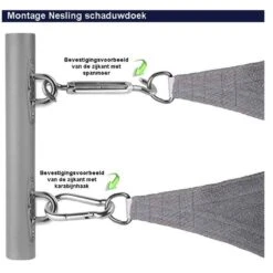 Nesling Coolfit Schaduwdoek 5x5x5 Meter - Gebroken Wit -Populair Tuinmeubilair 81003819 0102