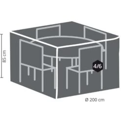 Outdoor Covers Premium Hoes Voor Ronde Tuinset - 85x200 Cm -Populair Tuinmeubilair 81010514 0200