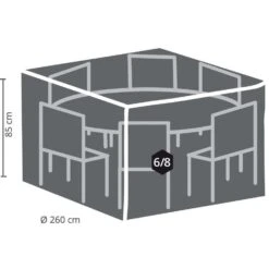 Outdoor Covers Premium Hoes Voor Ronde Tuinset - 260 Cm -Populair Tuinmeubilair 81010515 0200