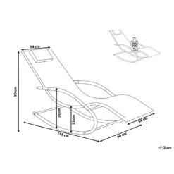 Beliani Tuinligstoel CARANO II - Grijs Staal, Textiel 8 Beliani Tuinligstoel CARANO II - Grijs Staal, Textiel -Populair Tuinmeubilair 89d8682e91bf4711a4b2430cbb62d445