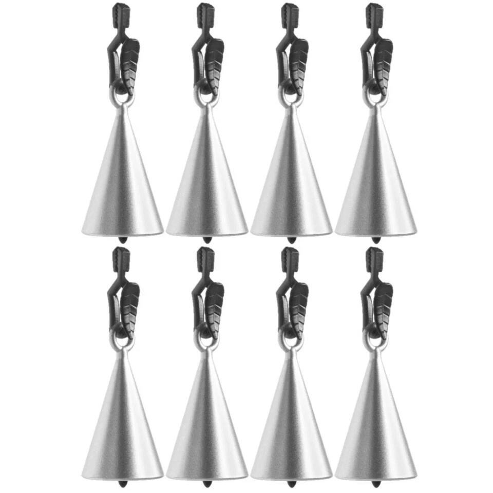 Patifix Tafelkleedgewichtjes - 4 Stuks - Kegels - Zilverkleurig 4 Patifix Tafelkleedgewichtjes - 4 Stuks - Kegels - Zilverkleurig - Afbeelding 2