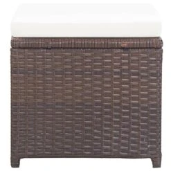 VidaXL Tuinkrukken 2 St Met Kussens Poly Rattan Bruin -Populair Tuinmeubilair 9d190c230ac54577bd86639353f75a46