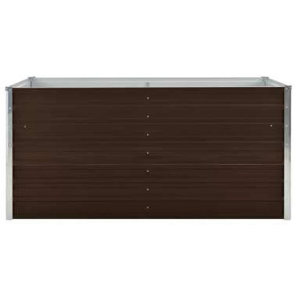 VidaXL Plantenbak Verhoogd 160x80x77 Cm Gegalvaniseerd Staal Bruin 6 VidaXL Plantenbak Verhoogd 160x80x77 Cm Gegalvaniseerd Staal Bruin - Afbeelding 4