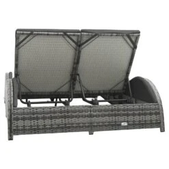 VidaXL Ligbed Tweepersoons Met Kussen Poly Rattan Antraciet -Populair Tuinmeubilair a915da77bc014f9899504c3a34faf1bc
