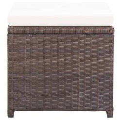 VidaXL Tuinkrukken 2 St Met Kussens Poly Rattan Bruin -Populair Tuinmeubilair b54e593c68bd4bf78604c6977f847d48