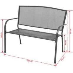 VidaXL Tuinbank 108 Cm Staal En Mesh Antraciet 7 VidaXL Tuinbank 108 Cm Staal En Mesh Antraciet -Populair Tuinmeubilair cc8b62d0f65f4658a1314e617bf8eddd