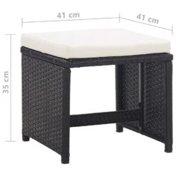 VidaXL Tuinkrukken 2 St Met Kussens Poly Rattan Zwart -Populair Tuinmeubilair d3590c4a122a439e89829392a7746408