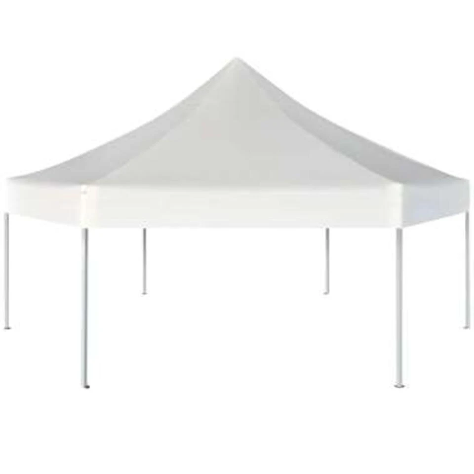 VidaXL Partytent Pop-up Zeshoekig Inklapbaar 3,6x3,1 M Crèmewit 6 VidaXL Partytent Pop-up Zeshoekig Inklapbaar 3,6x3,1 M Crèmewit - Afbeelding 4
