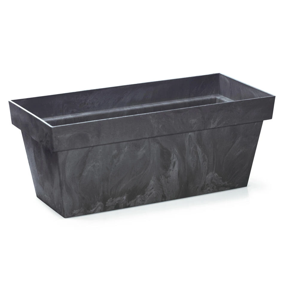Prosperplast Plantenbak - Antraciet - Betonlook - Voor Buiten - 40 Cm 4 Prosperplast Plantenbak - Antraciet - Betonlook - Voor Buiten - 40 Cm - Afbeelding 2