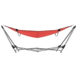 VidaXL Hangmat Met Inklapbare Standaard Rood -Populair Tuinmeubilair ed99d698b5c04a6d8af6aae17bd7cef5