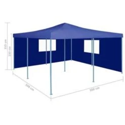 VidaXL Prieel Inklapbaar Met 2 Zijwanden 5x5 M Blauw -Populair Tuinmeubilair eec69de84e334c639bfa5861cfb49cdc