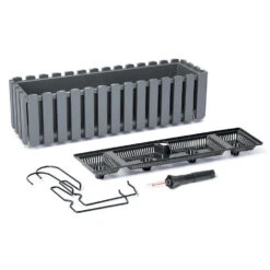 Prosperplast Plantenbak - 58 X 18 X 16 Cm - Grijs - Met Droogmeter -Populair Tuinmeubilair f11d7a13f9fd47239b1746e5aa79024b