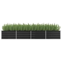 VidaXL Plantenbak Verhoogd 320x80x45 Cm Gegalvaniseerd Staal Antraciet -Populair Tuinmeubilair f2c47eeac5764c67b00dfdc30cc6e6d7