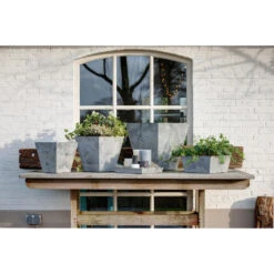 Steege Plantenbak - Vierkant - Gerecycled Kunststof - Grijs - 20 Cm -Populair Tuinmeubilair f558e99047b4431c845feac76ac02935