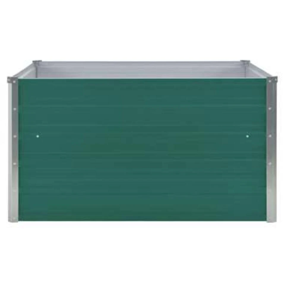VidaXL Plantenbak Verhoogd 100x100x45 Cm Gegalvaniseerd Staal Groen 6 VidaXL Plantenbak Verhoogd 100x100x45 Cm Gegalvaniseerd Staal Groen - Afbeelding 4
