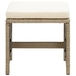 VidaXL Tuinkrukken 2 St Met Kussens Poly Rattan Beige -Populair Tuinmeubilair fee998655b734a1d87b867993cb45fd6